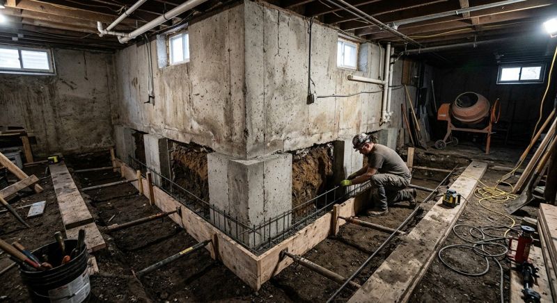 Basement Underpinning in Natick, MA