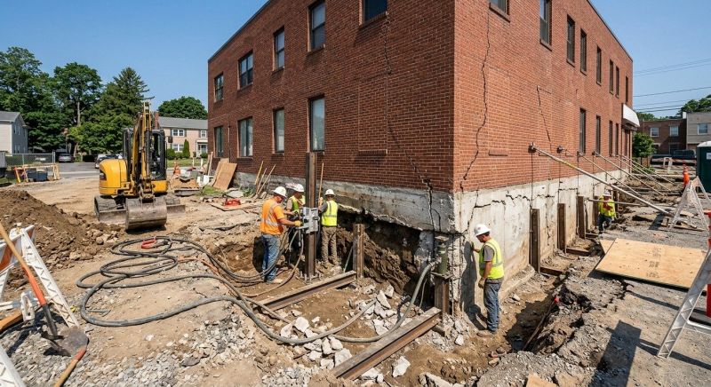 Building Foundation Repair in Chestnut Hill, MA