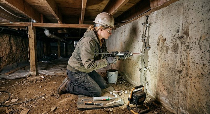 Cracked Foundation Repair in Ashland, MA