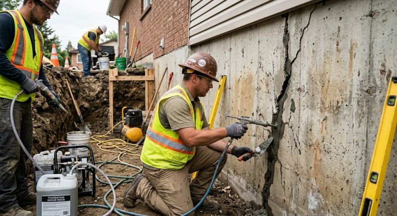 Cracked Foundation Repair in Everett, MA