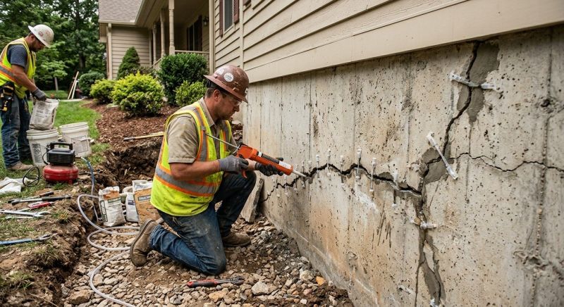 Cracked Foundation Repair in Medford, MA