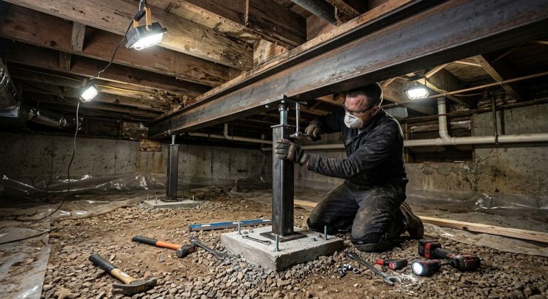 Crawlspace Structural Repair in Natick, MA