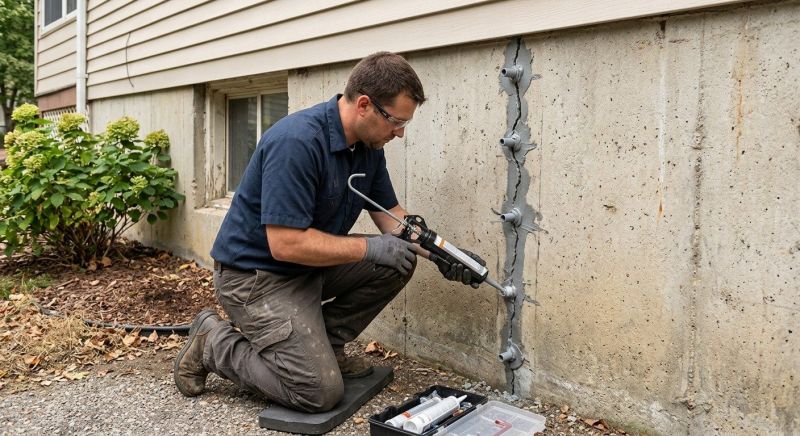 Foundation Crack Sealing in Natick, MA