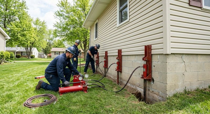 Foundation Jacking in Burlington, MA