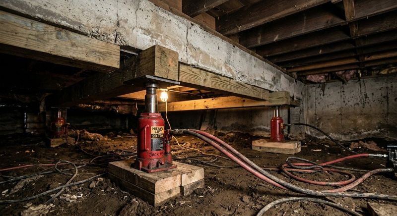 Foundation Jacking in Lancaster, MA