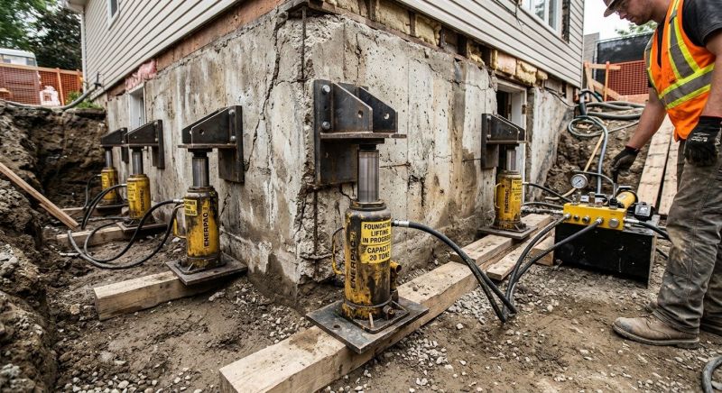 Foundation Jacking in Norwood, MA