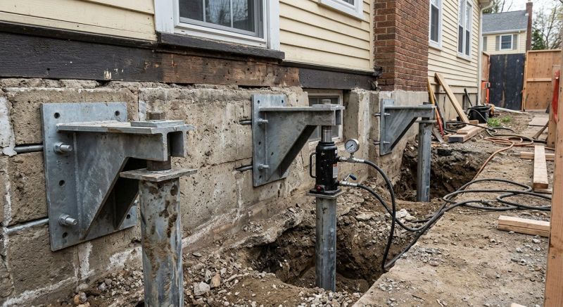 Foundation Pier Leveling in Natick, MA