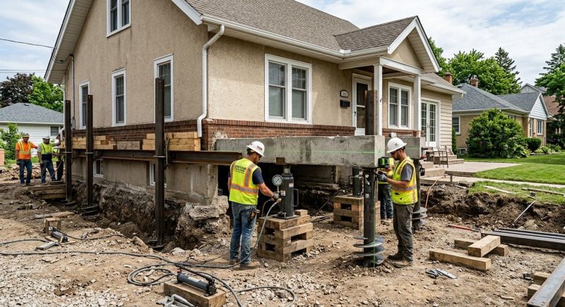 Foundation Releveling in Natick, MA