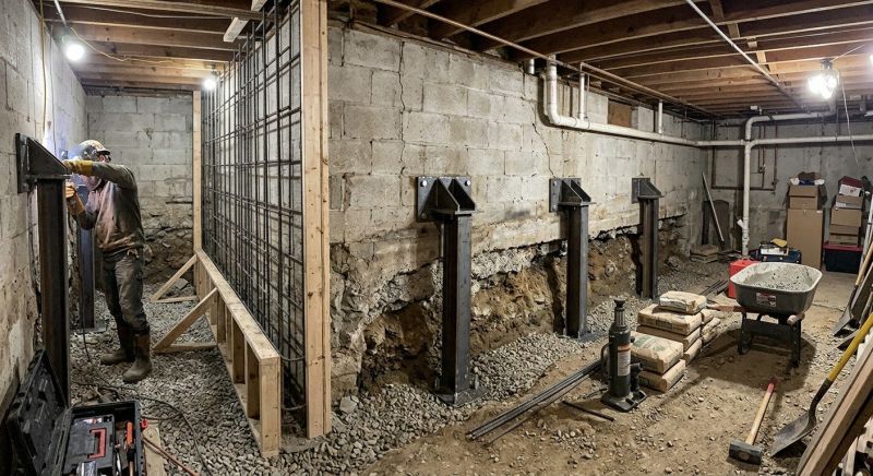 Foundation Stabilizing in Medfield, MA