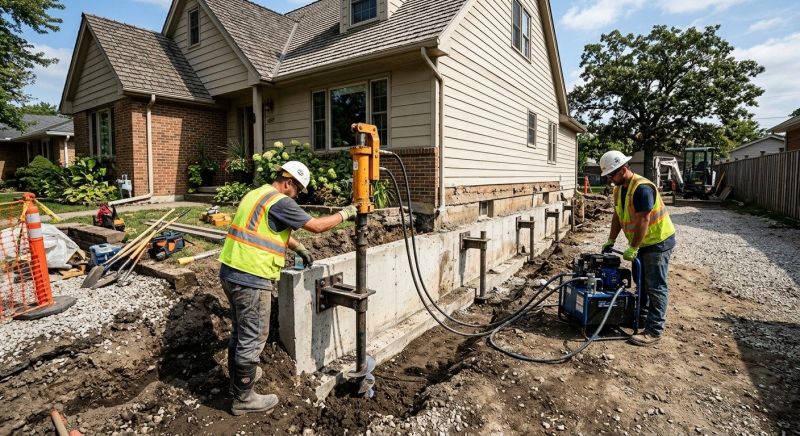 Foundation Stabilizing in West Newton, MA