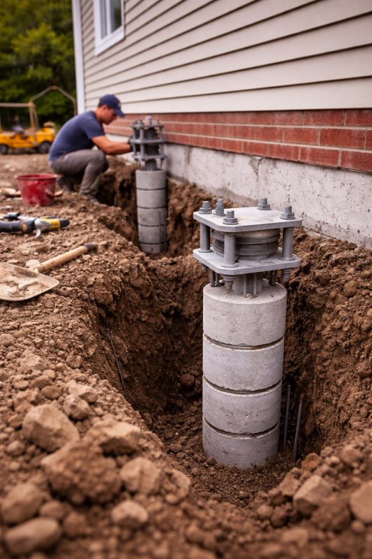 Helical Piers Installation in Natick, MA