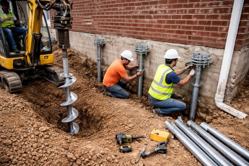 Helical Piers Installation in Natick, MA