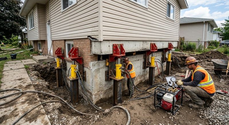 Sinking Foundation Lifting in Natick, MA