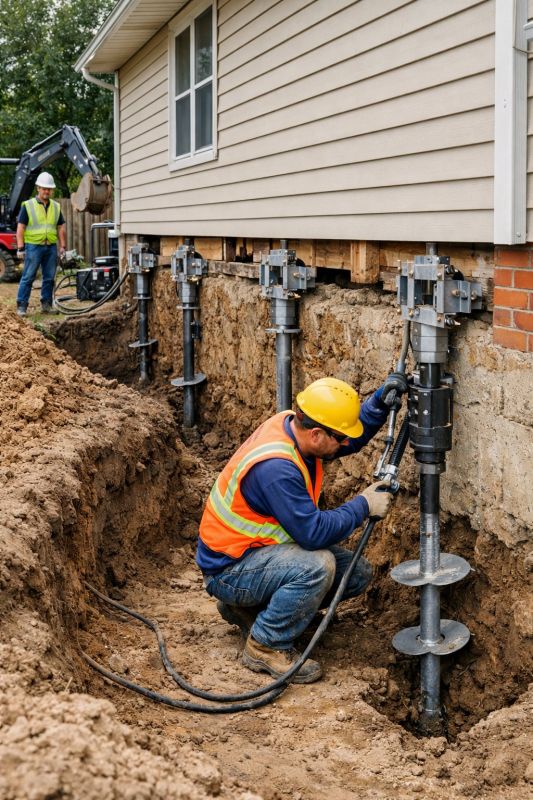 Sinking Foundation Lifting in Natick, MA