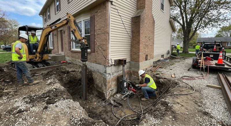 Sinking Foundation Repair in Dedham, MA