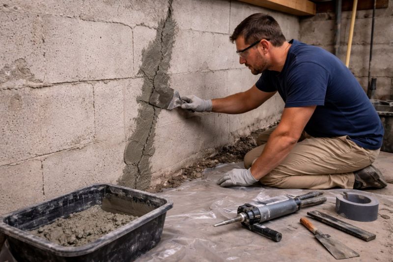 Foundation Crack Repair in Sudbury, MA